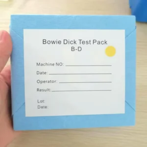 Disposable Paper Sheet Bowie Dick Test Pack 115*125 mm STEAM Sterilization Indicator Pack ISO9001 Certified for Medical Hygiene