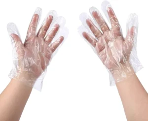 Disposable Personal Protective Plastic Gloves 100PCS/Bag Food Grade Waterproof Dustproof Made in China