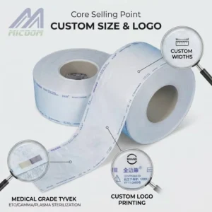 Disposable Plasma Medical Sterilization Tyvek Header Bag PET/PP Pouch for Industrial Use