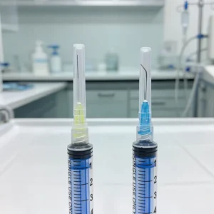 Disposable Plastic Bent Double Side Vent Dental Irrigation Needle for Endodontics