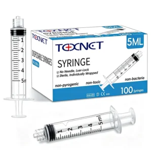 Disposable Plastic Syringe 2ml 5ml 10ml Luer Slip Sterile Vacuum Injection Syringe