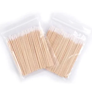 Disposable Pointed Cotton Swab 100pcs Pack Wooden Stick Cotton Swab for Beauty Salon