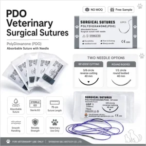 Disposable Polydioxanone PDO Absorbable Surgical Suture Needle NO MOQ Free Sample