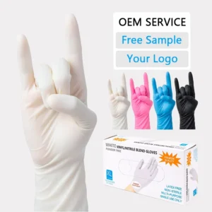 Disposable Powder Free Latex Free Textured Grip Nitrile Gloves White for Automotive Repairs Hand Protection
