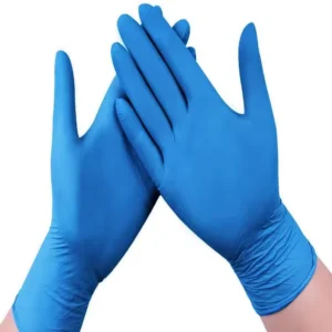 Disposable Powder Free Nitrile Gloves Blue Color 100pcs box Support Customization Package