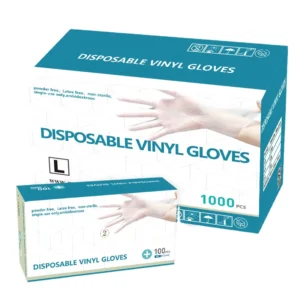 Disposable Powder Free Vinyl pvc Gloves Smooth Touch Screen 100pcs Per Box