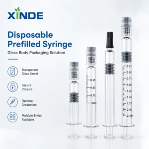 Disposable Prefilled Syringe with Glass Body and Luer Lock Prefilled Glass Syringe