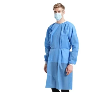 Disposable Protective Coverall Isolation Gown Non Woven SMS Material One Piece Reverse Wear Workwear for Lab Hospital Uniforms