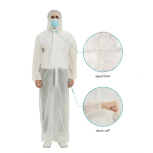 Disposable Protective Gown Non Woven Overalls Disposable Medical Protective Clothing With Elastic Cuff Zipped