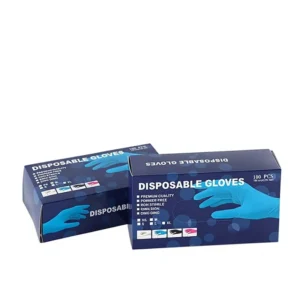 Disposable Protective Latex Silicone Powder Purple White Blue Gloves Dust Protection Durable Smooth Texture 100 Per Box