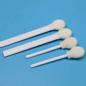 Disposable Rigid PP Stick 30mm Big Round Head Sponge Stick Wound Care Round Foam Tip Swab