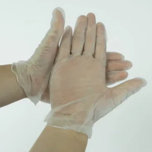 Disposable Safety Gloves PVC Food Grade Powder Free EN ISO 374 Type 4mil Thickness Cleanroom Use Household Suitable White