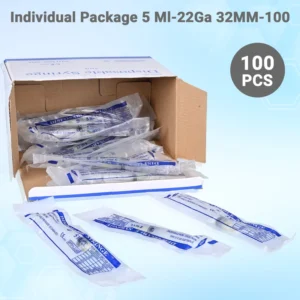 Disposable Safety Veterinary Syringe with Needle Stainless Steel Tube 1ml Capacity for Animal Injections