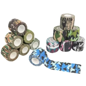 Disposable Self Adhesive Masking Tattoo Handle Elastic Bandage Tapes Non Woven Camouflage Anti Slip Finger Wrap Single Rubber