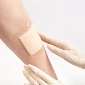 Disposable Self Adhesive Polyurethane Wound Dressing Gentle Absorbent Silicone Foam Dressing