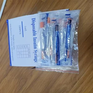 Disposable Sterile Insulin Syringes 31g 100 Unit 8mm 1ml Sizes 100% PP Material Medical Diabetic with Needles for Pets