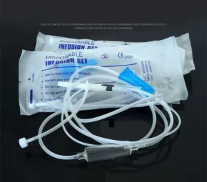 Disposable Sterile Intravenous Infusion Set with Venous Flow Control Tubing EOS Type for Medical Disinfection Animal