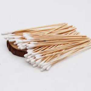 Disposable Sterile Medical Cotton Swabs Sticks Q Tip 9cm 15cm Wooden Stick Cotton Swab