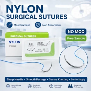 Disposable Sterile Nylon Suture Non Absorbable Medical Surgical Thread CE Certified