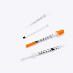 Disposable Sterile Safety Insulin Syringe Needle 0.3ml/0.5ml/1ml 6mm 8mm 13mm Medical Grade PP for Horse Outdoor Clinical Use
