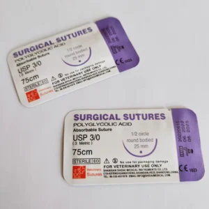 Disposable Sterile Veterinary Surgical Instruments Use Absorbable Surgical Suture With Needles