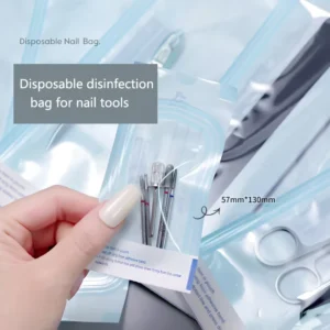 Disposable Sterilization Disinfection Kraft Bag Cosmetics Nail Tool Pouch Machine Accessory SURAAISA SU023
