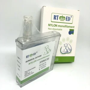 Disposable Sterilized Veterinary Medical Suture Needle Non Absorbable Surgical Cassette Nylon for Surgical Use
