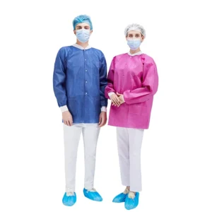 Disposable Surgical Visitor Jacket SMS Dark Blue Lab Jacket
