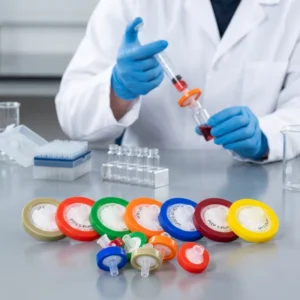 Disposable Syringe Filter PTFE 13mm Non Sterile Lab HPLC 0.22um 0.45um Syringe Filter