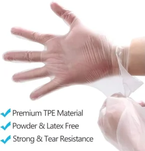 Disposable Transparent Gloves for Food Preparation Tattoos and Nursing Home