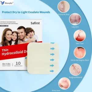 Disposable Transparent Hydrocolloid Wound Patch, Breathable Waterproof Adhesive Dressing for Skin Recovery