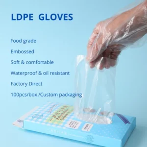 Disposable Transparent LDPE PE Plastic Hand Gloves for Personal Care Household Gloves