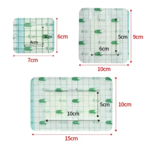 Disposable Transparent PU Film Sterile Breathable Adhesive Wound Dressing for Medical Surgical Use