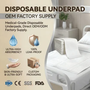 Disposable Underpads Incontinence Bed Pads Waterproof Hospital Bed Sheet SAP Super Absorbent OEM ODM Private Label