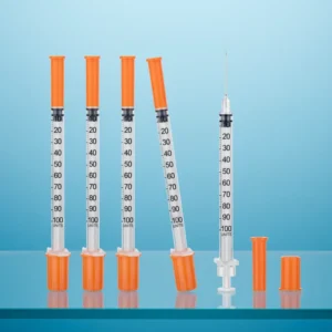 Disposable Veterinary Insulin Syringes Animal Injection Safety EO Gas Sterile PP 1ml Diabetic Needles Multi Animal Use