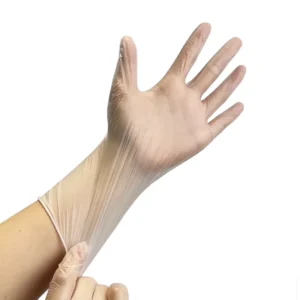 Disposable Vinyl Gloves 100pcs Powder Free Transparent Oil Resistant Clear Vinyl Gloves