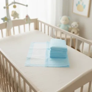 Disposable Waterproof Fluff Pulp 5 Ply Non Woven Fabric Nursing Bed Pads Printed Diaper Nappies Type Patients Care