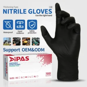 Disposable White Nitrile Gloves 3mil Thickness Sterile Non Sterile Available Food Grade Food Service Latex Free Silicone Free