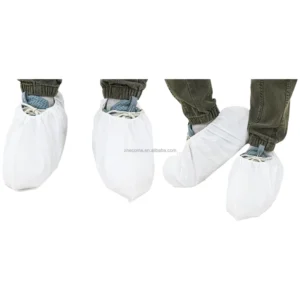 Disposable White Non-woven Shoe Covers Waterproof Breathable Dust-proof Non-Sterile Class I One Size Fits All General Medical