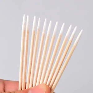 Disposable Wooden Bamboo Tattoo Swabs Applicator for Ear Jewelry Cleaning Makeup Cosmetic Remover Pointed Cotton Swab Accessory