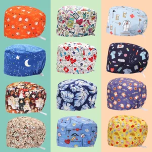 Doctor Hat for Men Women Medical Cap Nurse Surgical Caps Breathable Comfortable Dental Surgeon Hats