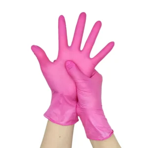 Doctor Nitrile Gloves Latex Free Dental Clinic Examination Nurse Rose Red Disposable Powder Free 4mil Nitrile Gloves for Medical