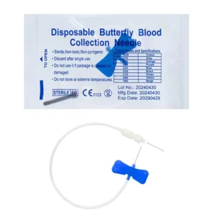 Dog Cat Rabbit Horse Scalp Vein Use Henan Origin Medical Butterfly Needle Blood Collection Set PP+Stainless Steel 19G 27G