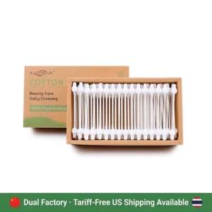 Double Calabash Head Cotton Swab 110pcs Box Cotton Bud with Kraft Paper Box