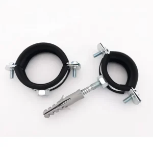Double Carbon Steel Concrete Pump Fixing M8 Pipe Clamp Flange Fasteners Conduit Rubber