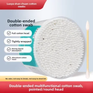 Double Ended Pointed Cotton Swabs Disposable Makeup Removal & Ear Cleaning Sticks for Babies Class I 5000 Pieces