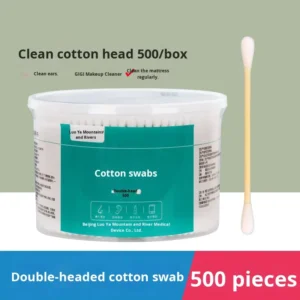 Double Head Disposable Cotton Swabs for Baby & Beauty Makeup Removal & Ear Cleaning 500 Pieces Class I