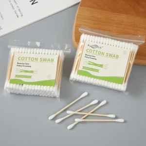 Double Head Round Head Cotton Swabs Multi purpose Bamboo Stick Makeup Care Cleaning Cotton Bud