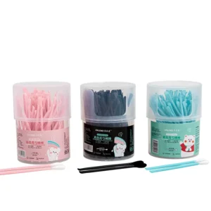 Double Headed Ear Picking Spoon Cotton Swab 2 in 1 Multifunctional Ear Cleaning Dual Use Disposable Cleaning Swabs Nail Polish