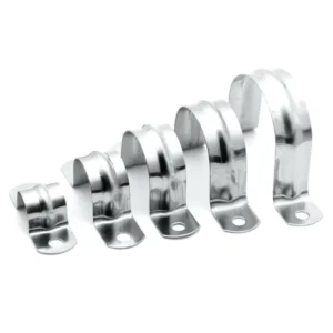Double Hole Stainless Steel Plumbing Conduit Clip Pipe U Shape Saddle Clamp